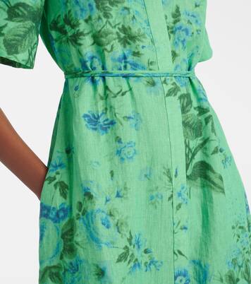 Floral linen shirt dress | Erdem