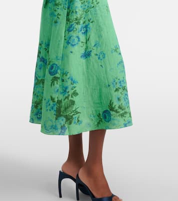 Floral linen shirt dress | Erdem