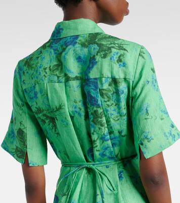 Floral linen shirt dress | Erdem