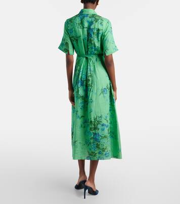 Floral linen shirt dress | Erdem