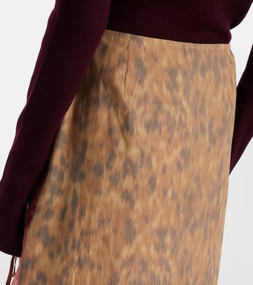 Printed organza wrap skirt | Ganni