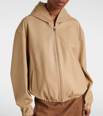 Kapuzenjacke Leo aus Leder | Nour Hammour