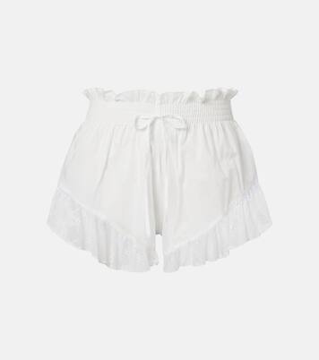 Lace-trimmed cotton shorts | Montce