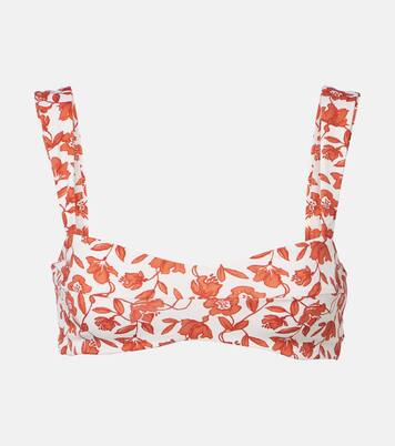 Chloe floral bandean bikini top | SIR