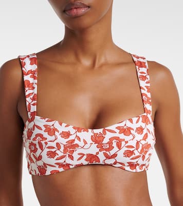Chloe floral bandean bikini top | SIR