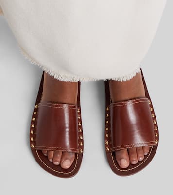 Studded leather slides | Toteme