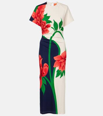 Lela floral jersey maxi dress | La DoubleJ