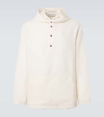 Veste à capuche en lin à améthystes | God's True Cashmere