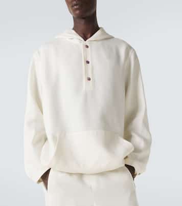 Veste à capuche en lin à améthystes | God's True Cashmere