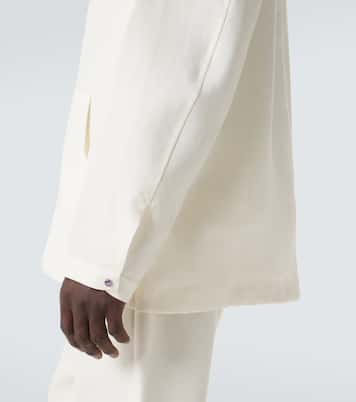 Veste à capuche en lin à améthystes | God's True Cashmere