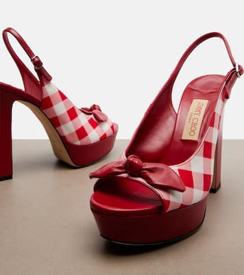 Ziva checked peep-toe pumps | Jimmy Choo