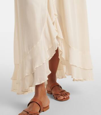 Falda larga Neree con volantes | Poupette St Barth