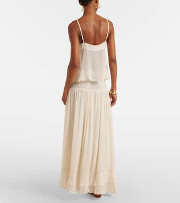 Falda larga Neree con volantes | Poupette St Barth