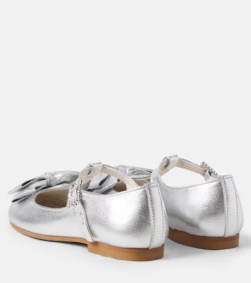 Tessa metallic leather ballet flats | La Coqueta