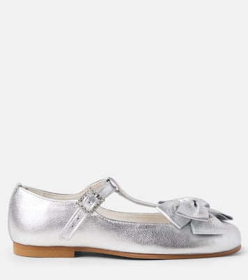 Tessa metallic leather ballet flats | La Coqueta
