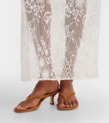 Jupe longue Eteri en dentelle à fleurs | Aya Muse