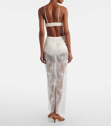 Jupe longue Eteri en dentelle à fleurs | Aya Muse