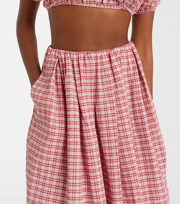 Falda midi Agora de algodón a cuadros | Faithfull