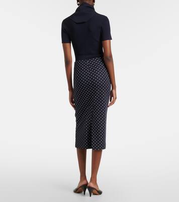 Polka-dot jersey midi skirt | Max Mara