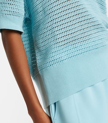 Callie网眼针织棉质Polo衫式毛衣 | Varley