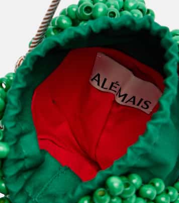 Sac à bandoulière Strawberry Mini en perles | Alémais