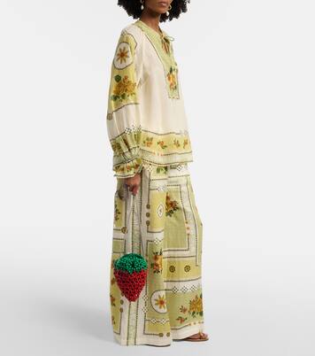 Sac à bandoulière Strawberry Mini en perles | Alémais