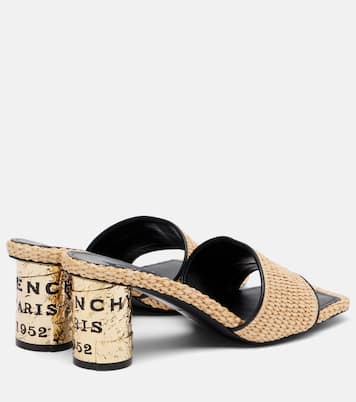 Mules Tape de efecto rafia con piel | Givenchy