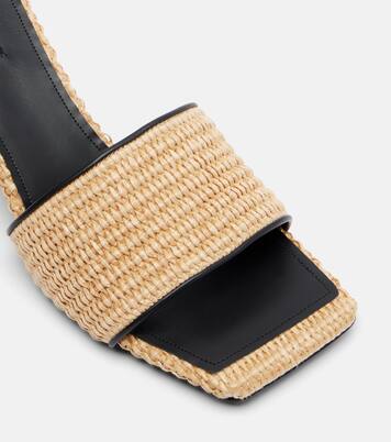 Mules Tape de efecto rafia con piel | Givenchy