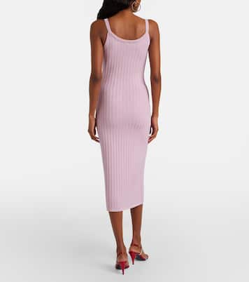 Medusa ribbed-knit midi dress | Versace