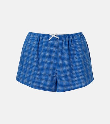 Leya plaid cotton shorts | Faithfull