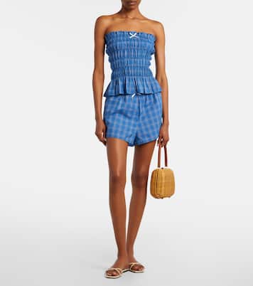 Leya plaid cotton shorts | Faithfull
