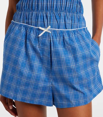 Leya plaid cotton shorts | Faithfull