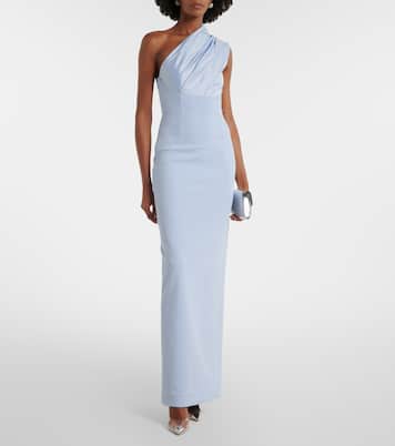 Robe Gracie asymétrique à finitions en satin | Solace London
