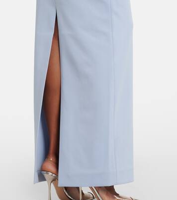 Robe Gracie asymétrique à finitions en satin | Solace London