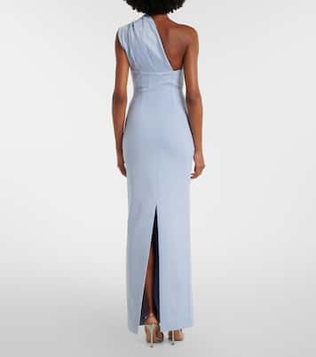 Robe Gracie asymétrique à finitions en satin | Solace London