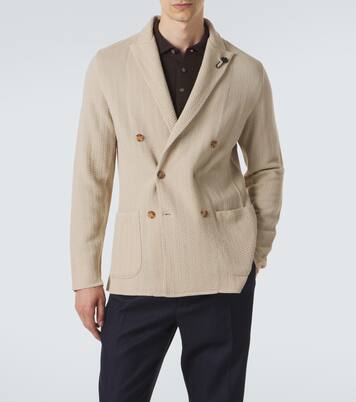 Double-breasted virgin wool blazer | Lardini