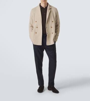 Double-breasted virgin wool blazer | Lardini