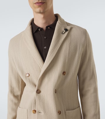 Double-breasted virgin wool blazer | Lardini