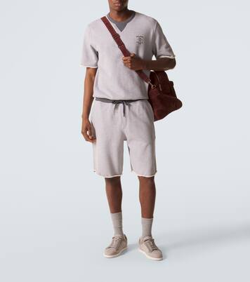 Cotton jersey shorts  | Brunello Cucinelli