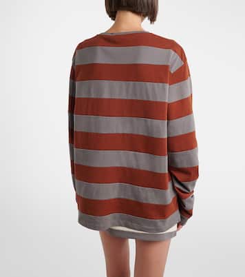 Striped cotton jersey T-shirt | Miu Miu