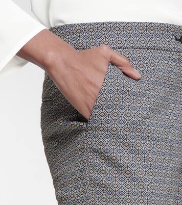 Pantalon imprimé à taille haute en coton mélangé | Etro