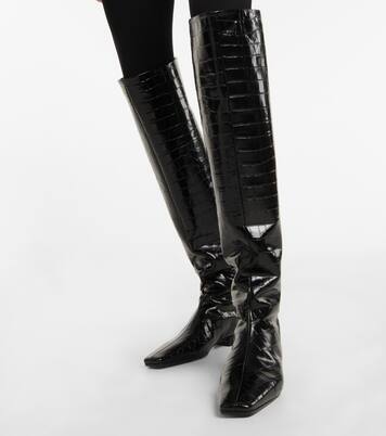 Overknee-Stiefel aus Leder | Toteme