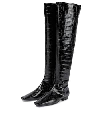 Overknee-Stiefel aus Leder | Toteme