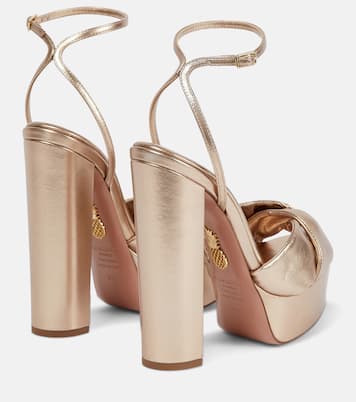 Olie 140 leather platform sandals | Aquazzura