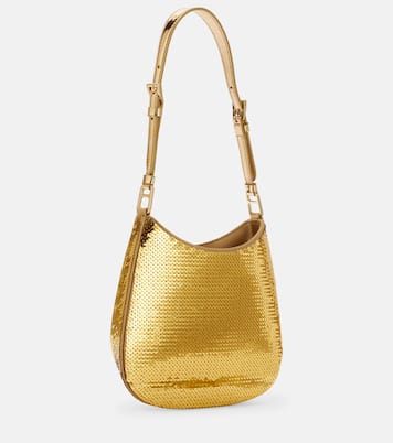 Borsa Cleo Medium con paillettes | Prada