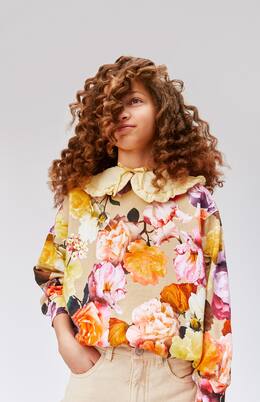 Sweat-shirt Monti en coton à fleurs | Molo