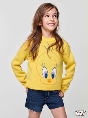 x Looney Tunes – Pull Tweety en laine vierge | Alanui Kids