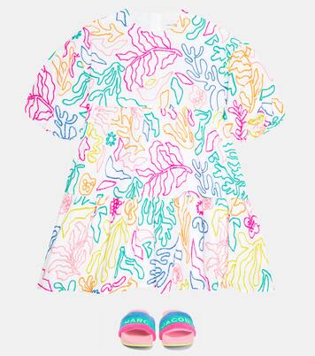Embroidered cotton and linen dress | Marc Jacobs Kids