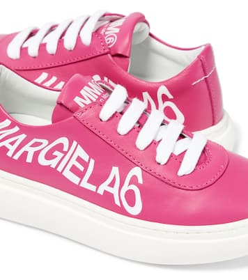Logo leather sneakers | MM6 Maison Margiela Kids