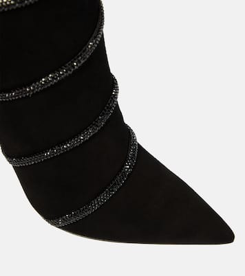 Verzierte Stiefel Morgana aus Veloursleder | Rene Caovilla